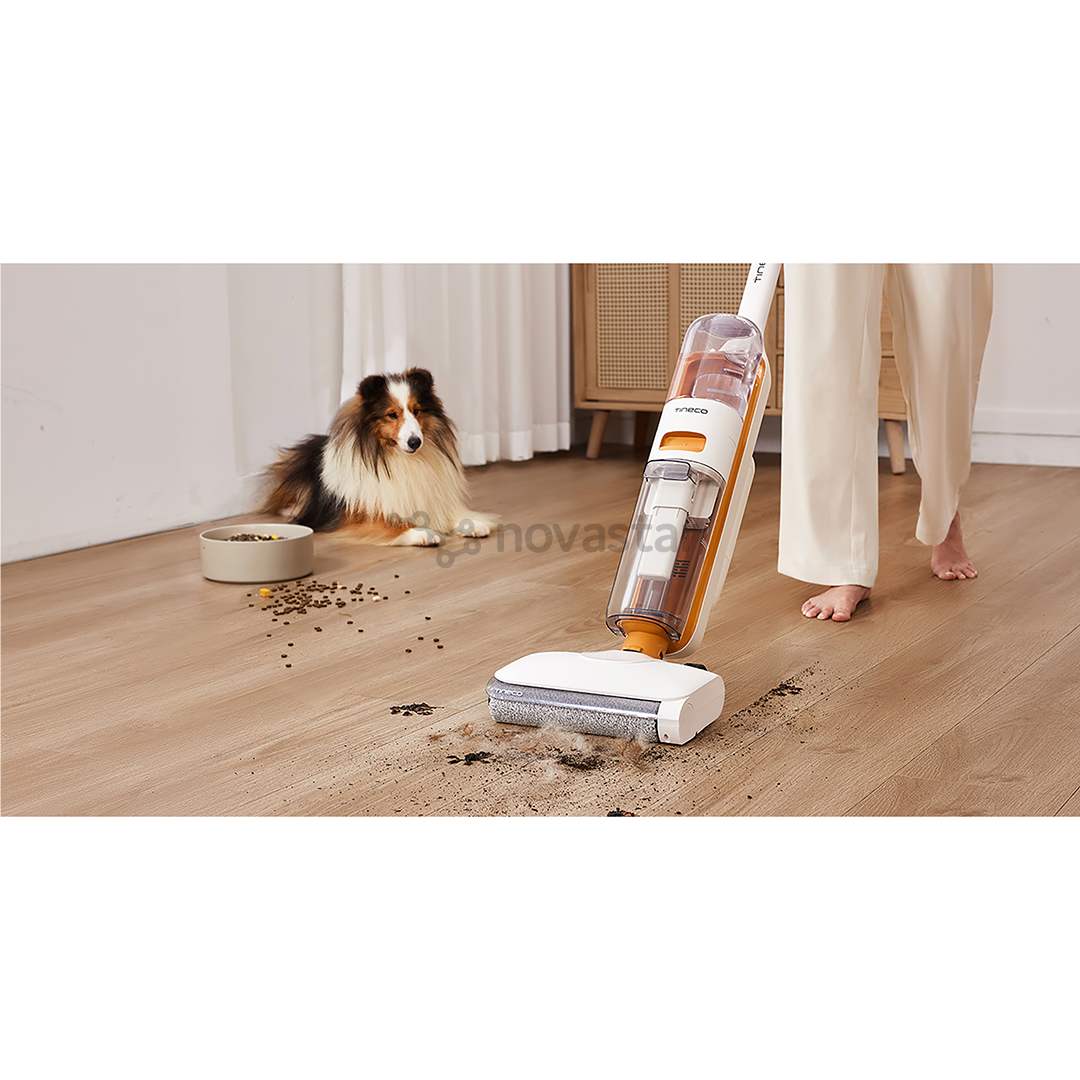 Belaidis plaunantis siurblys Tinceo iFLOOR Y2 Plus, Wet & Dry, baltas/oranžinis