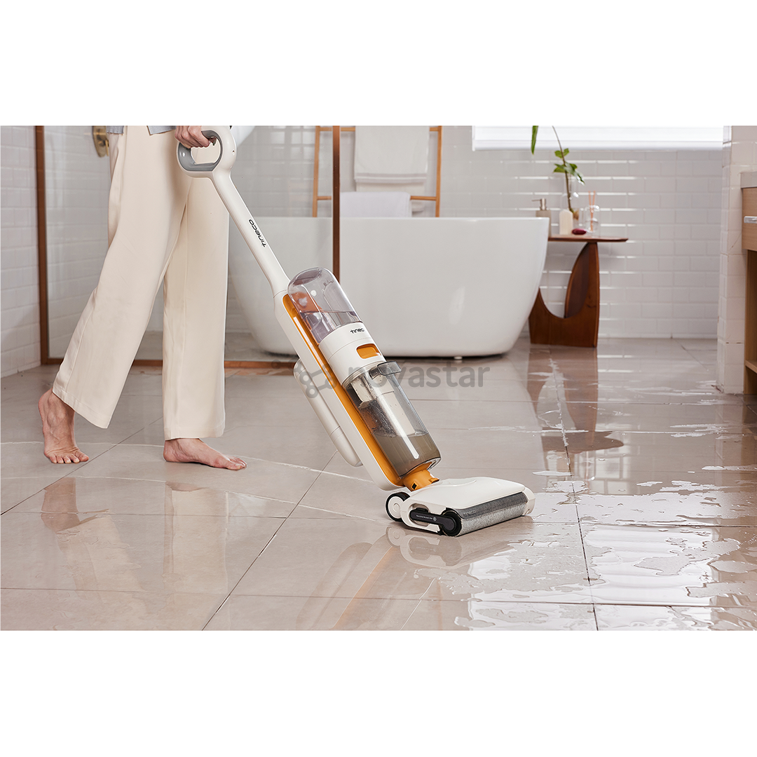 Belaidis plaunantis siurblys Tinceo iFLOOR Y2 Plus, Wet & Dry, baltas/oranžinis