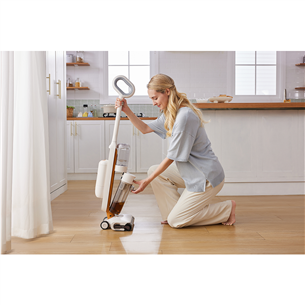 Belaidis plaunantis siurblys Tinceo iFLOOR Y2 Plus, Wet & Dry, baltas/oranžinis