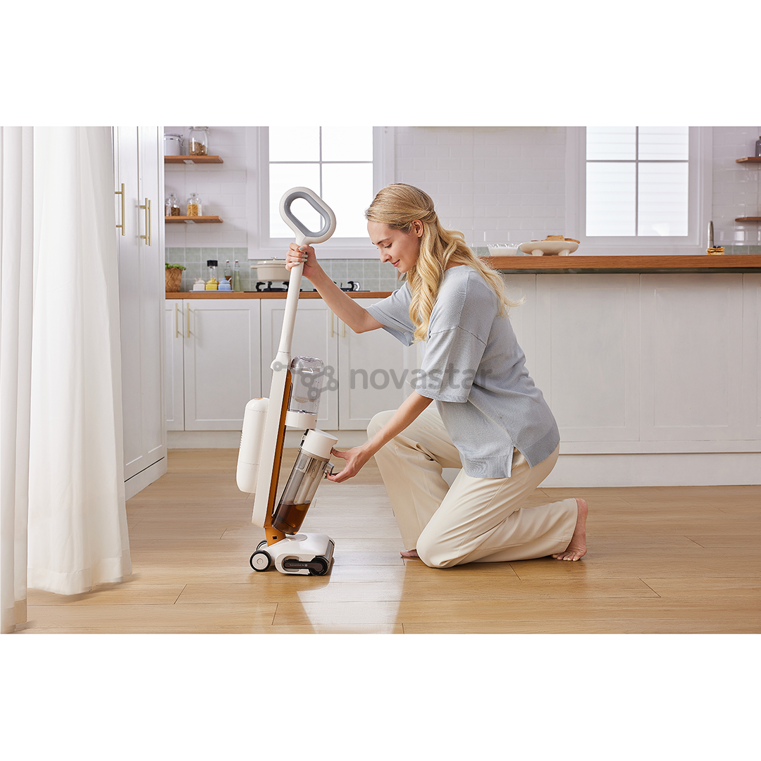 Belaidis plaunantis siurblys Tinceo iFLOOR Y2 Plus, Wet & Dry, baltas/oranžinis
