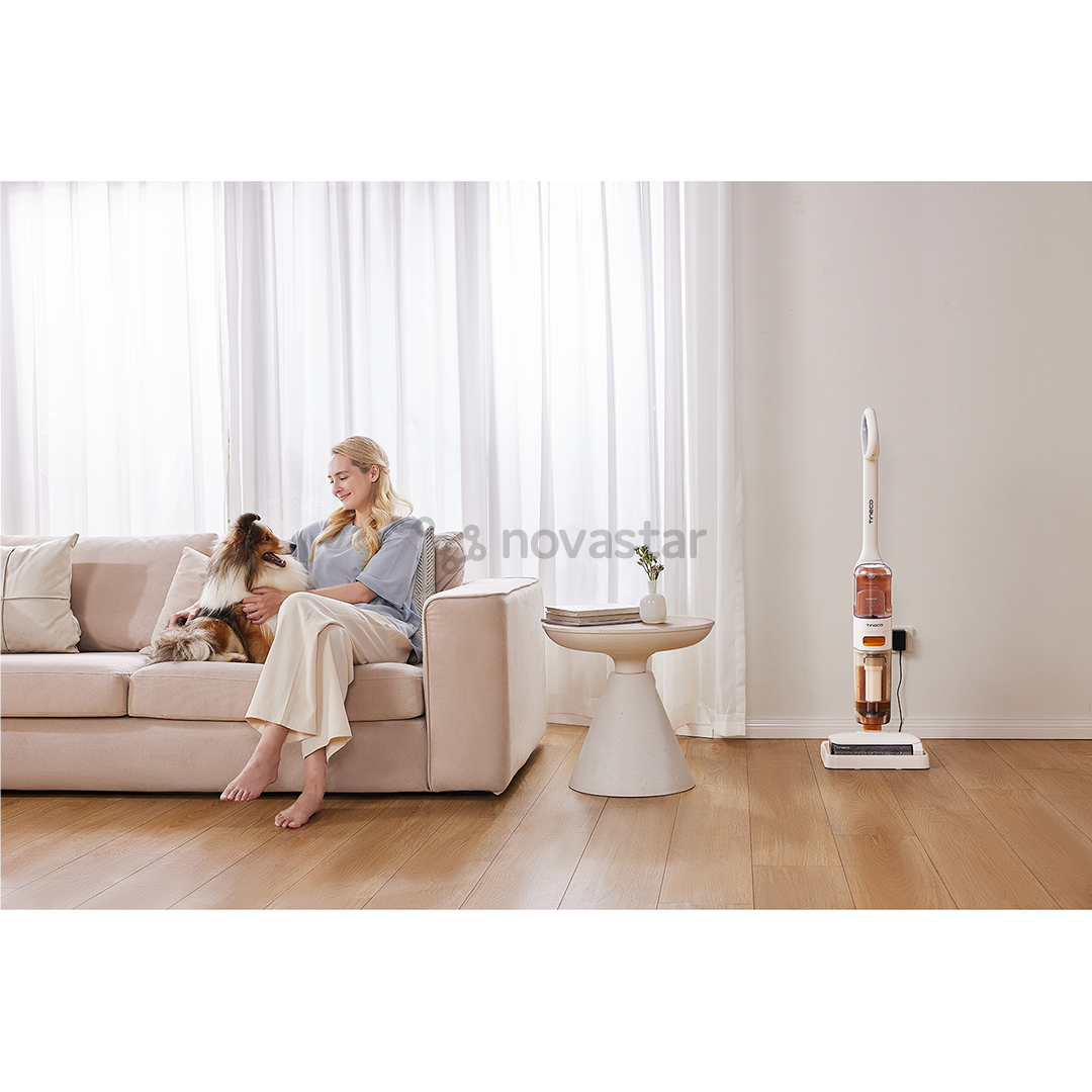 Belaidis plaunantis siurblys Tinceo iFLOOR Y2 Plus, Wet & Dry, baltas/oranžinis