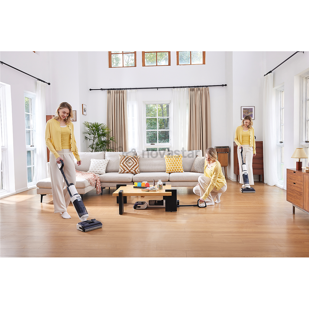 Belaidis plaunantis siurblys Tineco Floor One S5 Stretch Extreme, baltas/juodas