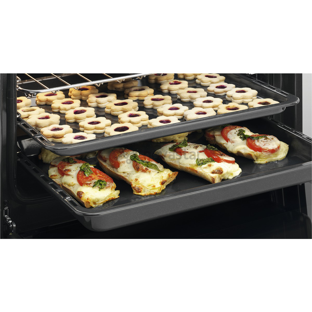 Electrolux Steambake, 58 L, width 60 cm, stainless steel - Gas cooker with electric oven