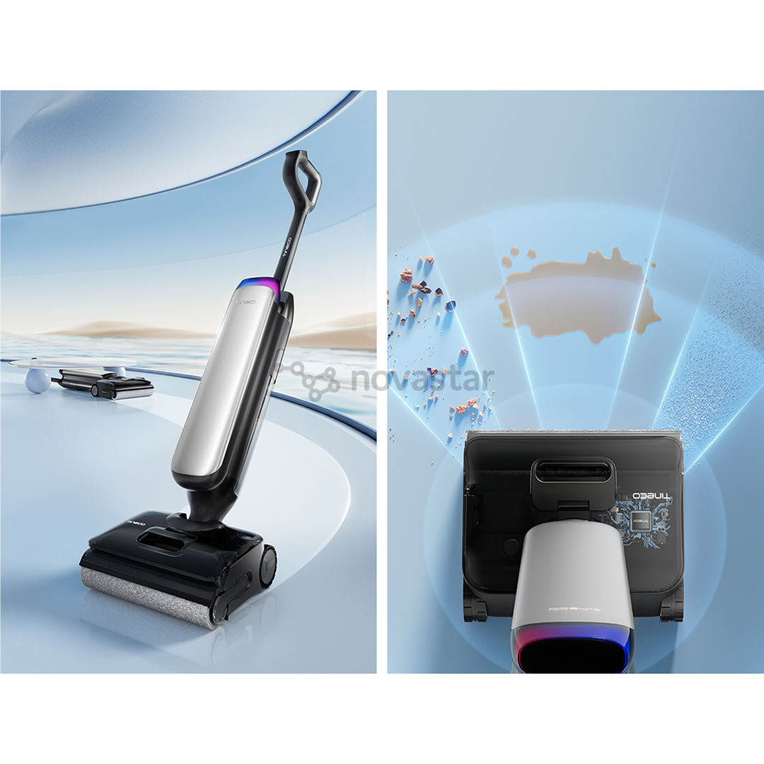Plaunantis dulkių siurblys Tineco Floor One S9 Artist Premium, Wet & Dry, sidabro spalvos/juodas