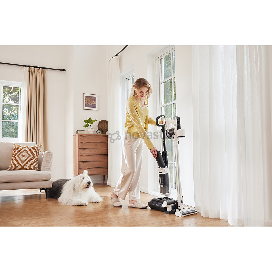 Belaidis plaunantis siurblys Tineco Switch S6 Stretch Plus, baltas/juodas