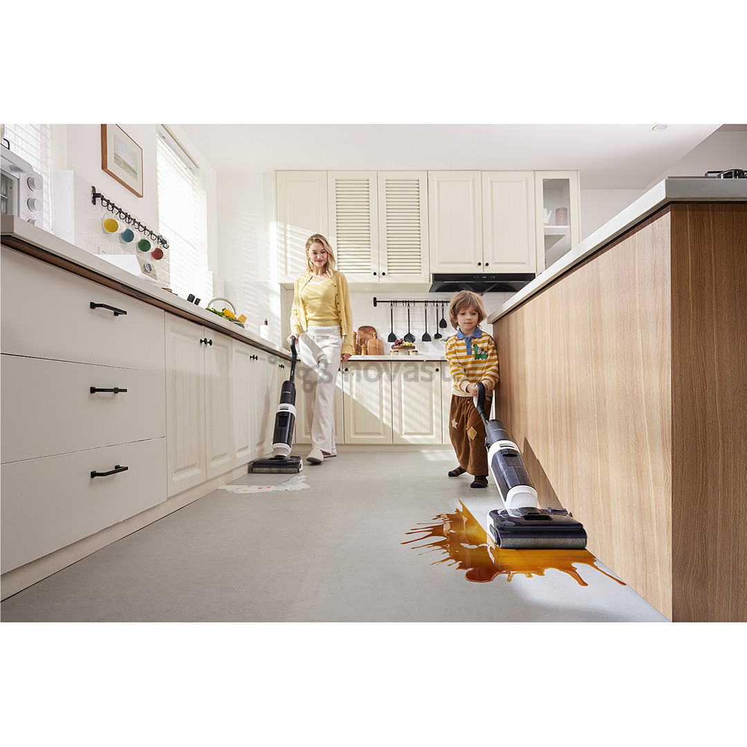Belaidis plaunantis siurblys Tineco Switch S6 Stretch Plus, baltas/juodas