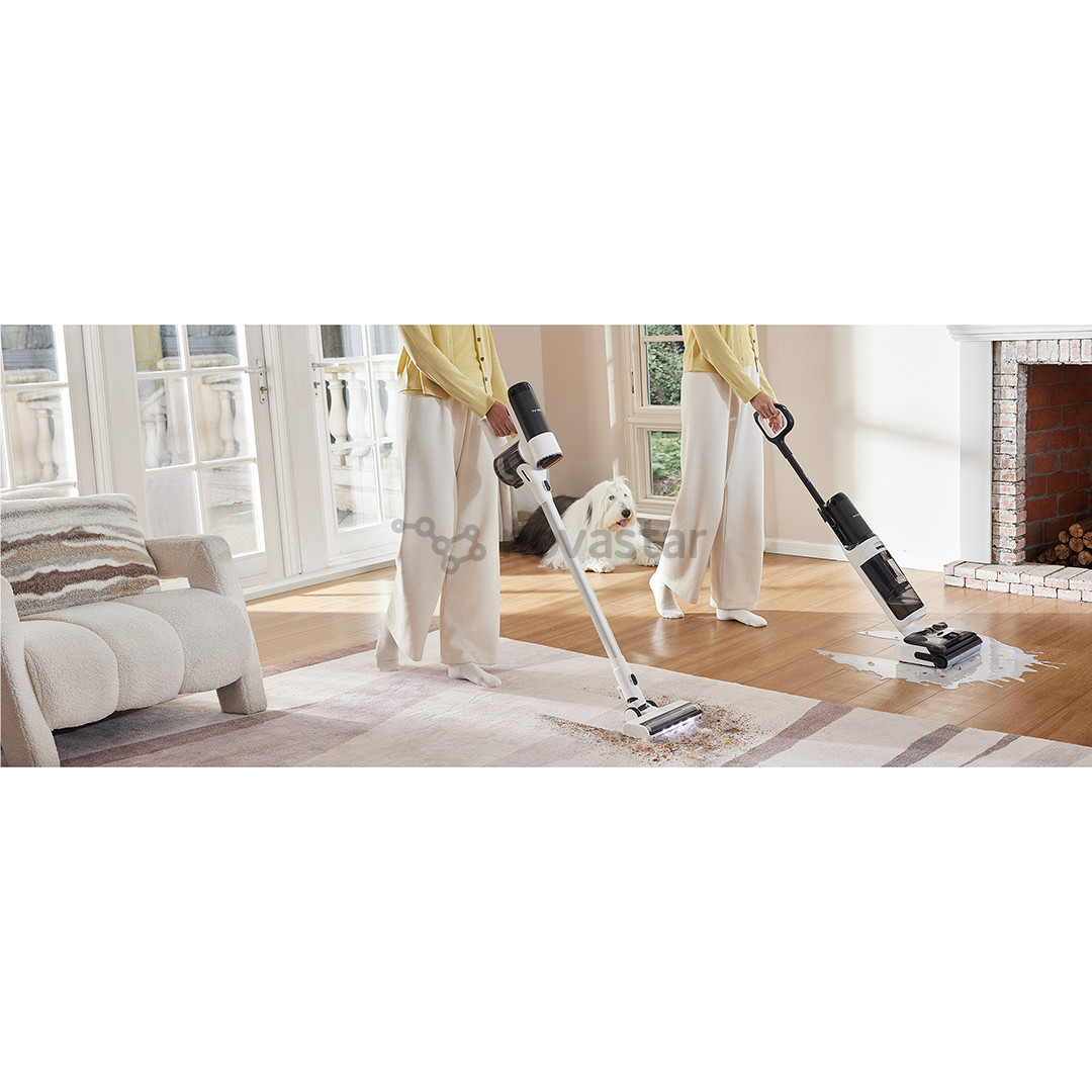 Belaidis plaunantis siurblys Tineco Switch S6 Stretch Plus, baltas/juodas