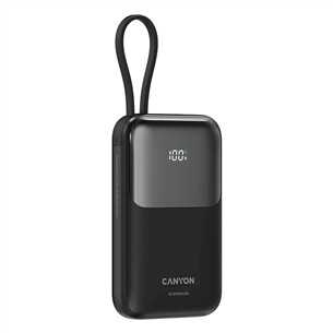 Canyon OnPower 101, 10 000 mAh, juoda - Išorinė baterija