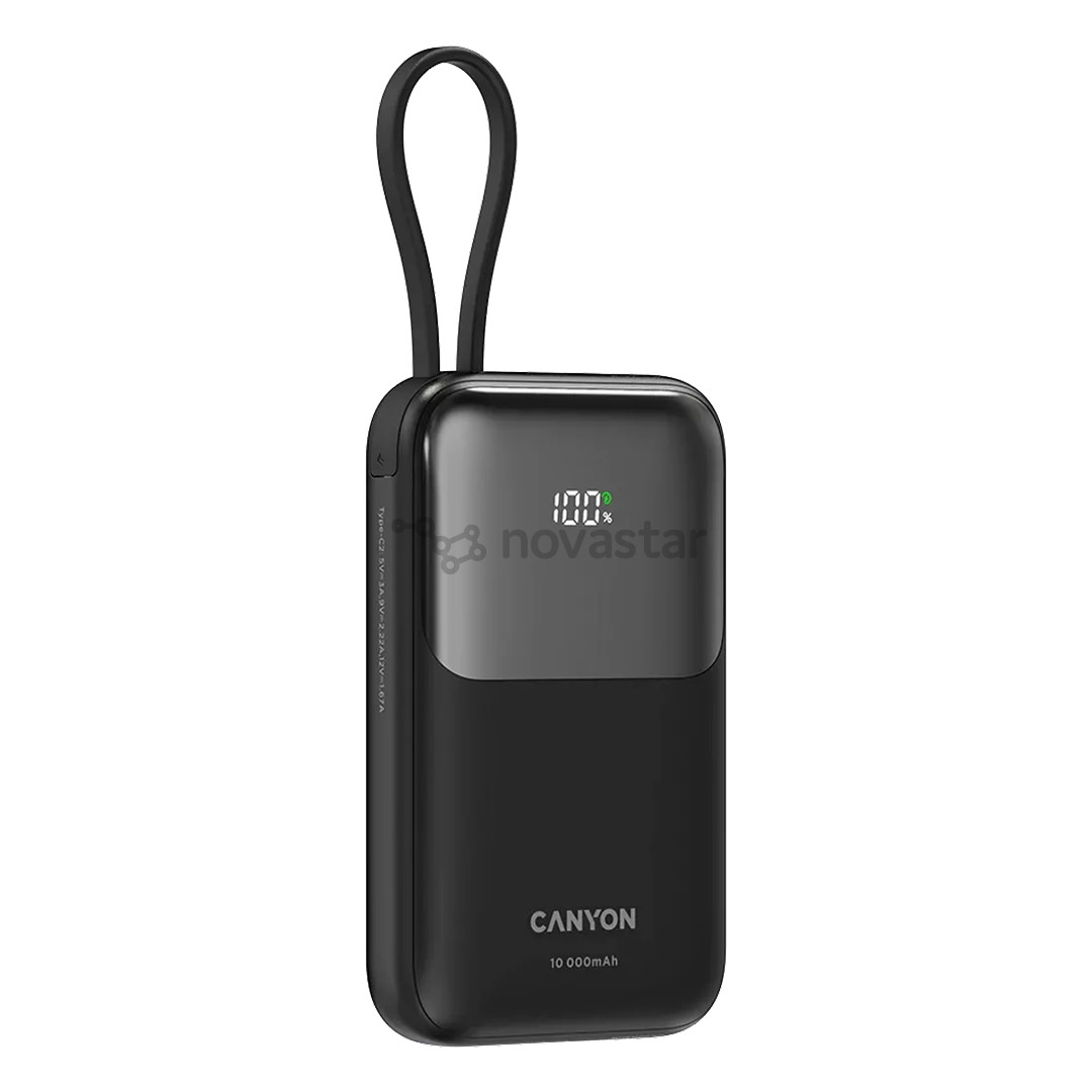 Canyon OnPower 101, 10 000 mAh, juoda - Išorinė baterija