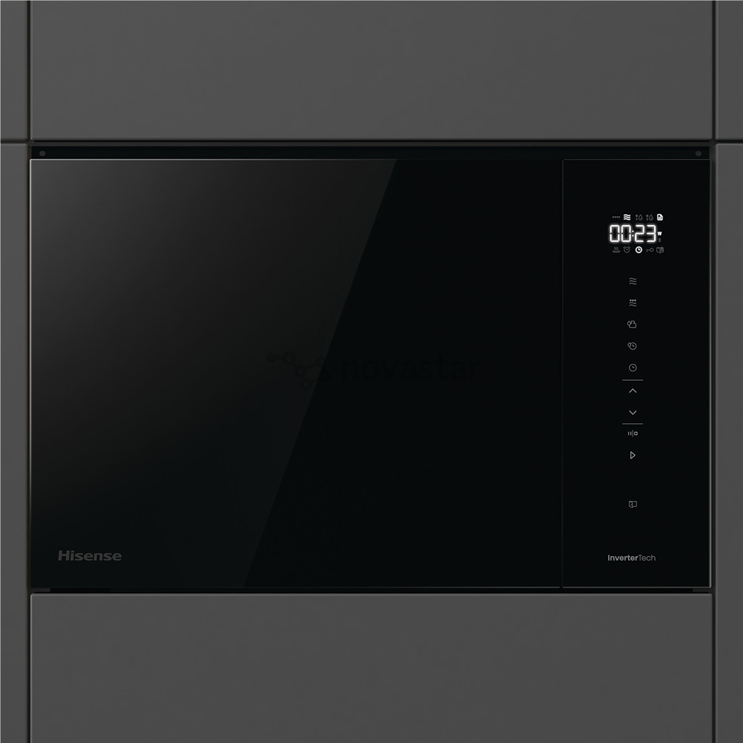 Hisense, 25 L, 1450 W, juoda - Įmontuojama mikrobangų krosnelė su griliu
