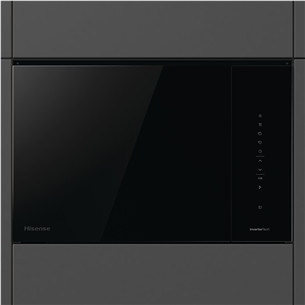 Hisense, 25 L, 1450 W, juoda - Įmontuojama mikrobangų krosnelė su griliu
