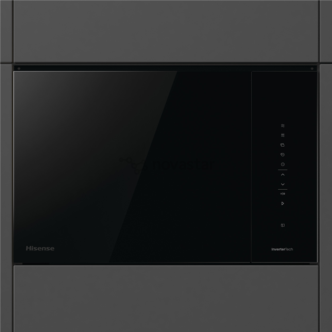 Hisense, 25 L, 1450 W, black - Built-in microwave oven with grill