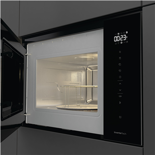 Hisense, 25 L, 1450 W, black - Built-in microwave oven with grill