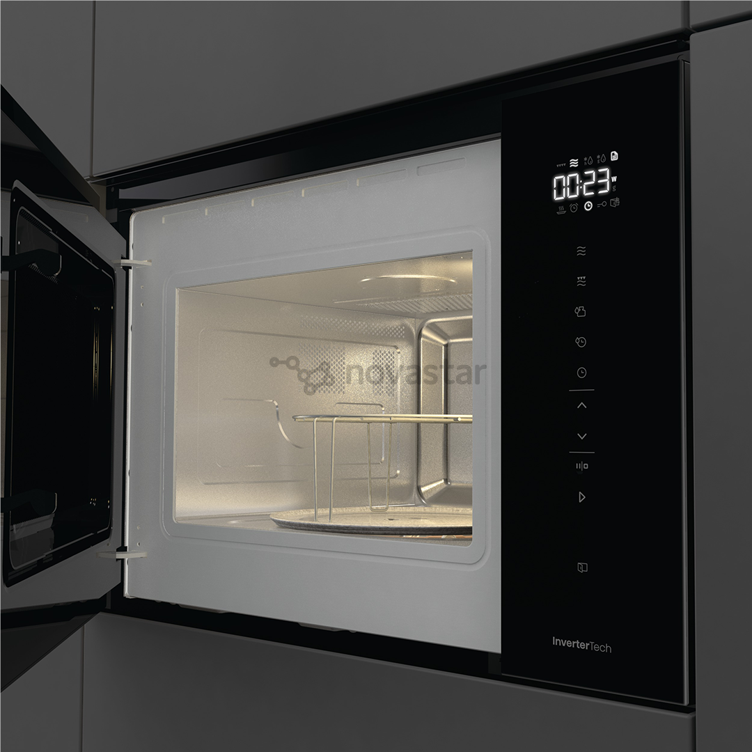 Hisense, 25 L, 1450 W, black - Built-in microwave oven with grill