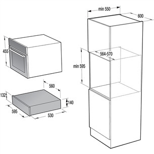 Hisense, juodas - Įmontuojamas pašildymo stalčius