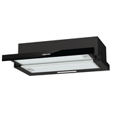 Hisense, 450 m³/val., plotis 60 cm, juodas - Įmontuojamas gartraukis