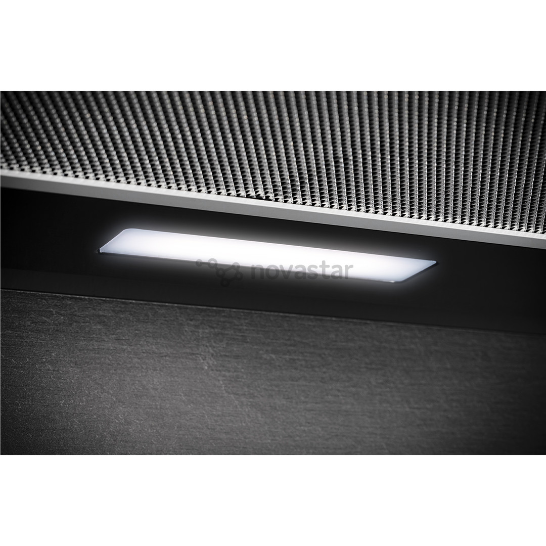 Hisense, 450 m³/h, width 60 cm, black - Built-in cooker hood