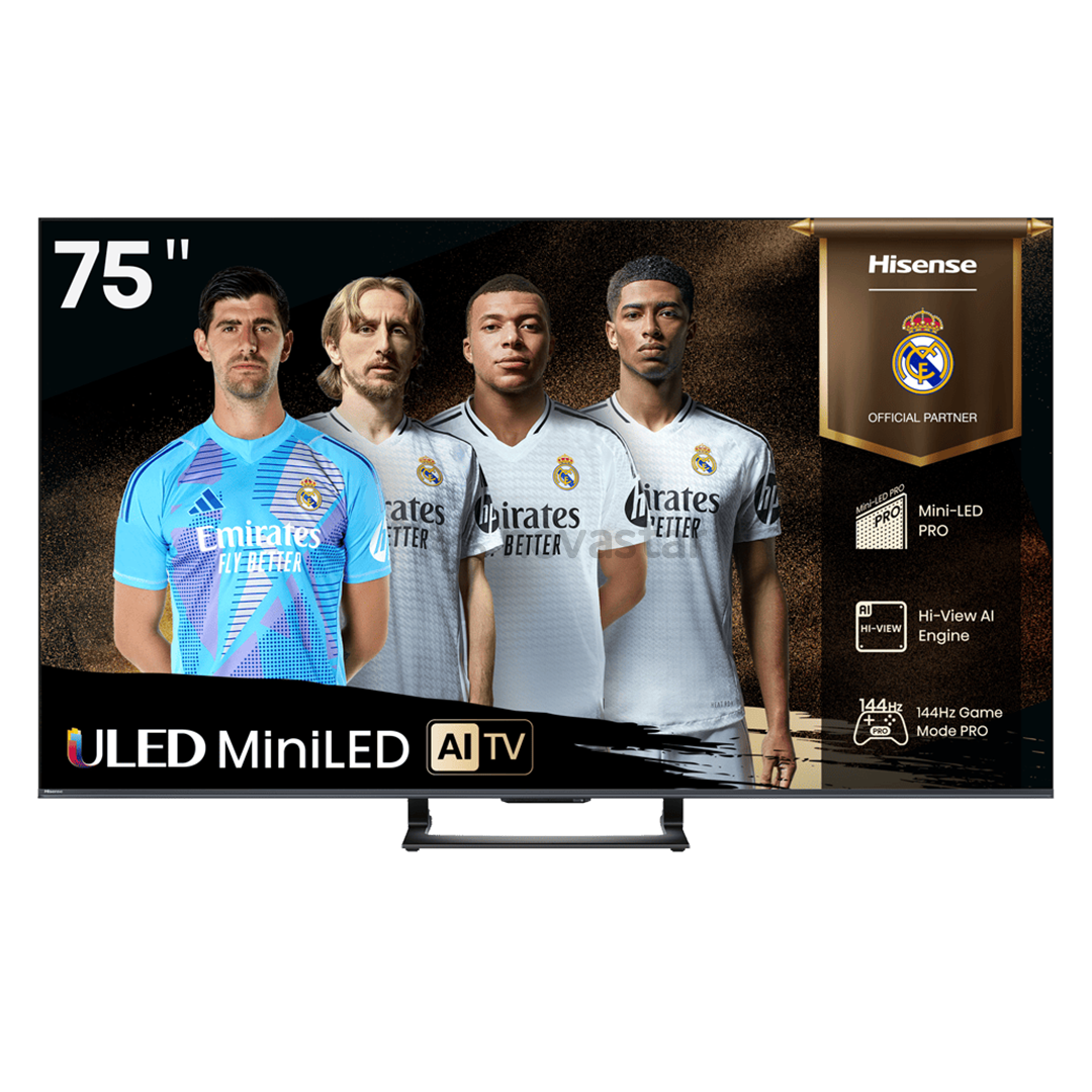 Hisense U7Q, 75'', 4K UHD, Mini LED, black - TV
