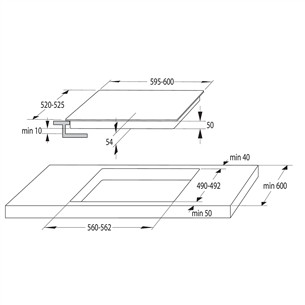 Hisense, width 59.5 cm, black - Built-in induction hob