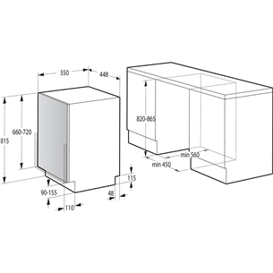 Hisense, 10 place settings - Built-in dishwasher
