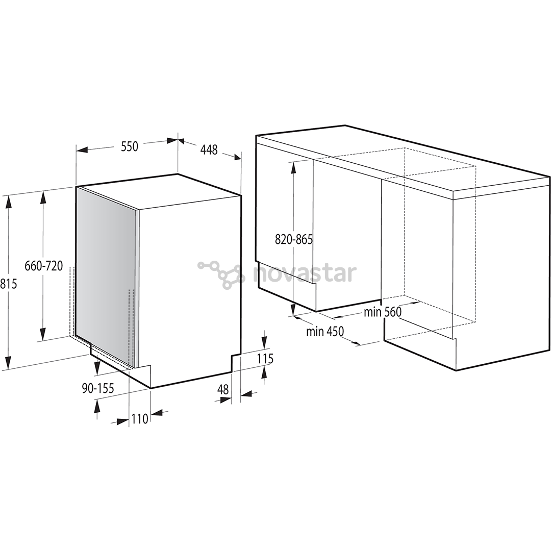 Hisense, 10 place settings - Built-in dishwasher