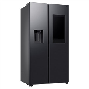 Samsung Bespoke AI Family Hub+, Twin Cooling Plus™, 614 л, высота 179 см, черный - SBS-холодильник