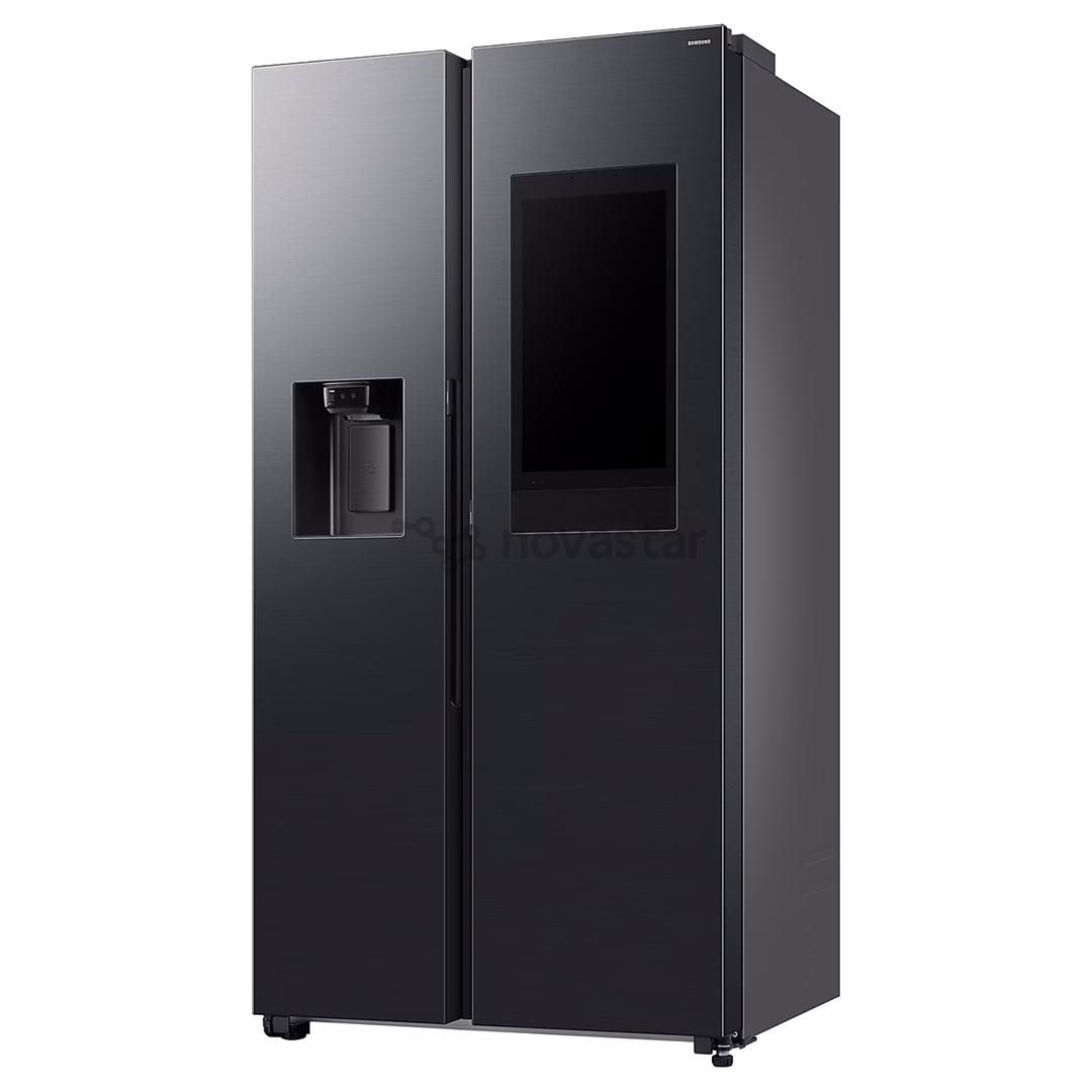 Samsung Bespoke AI Family Hub+, Twin Cooling Plus™, 614 л, высота 179 см, черный - SBS-холодильник