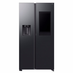 Samsung Bespoke AI Family Hub+, Twin Cooling Plus™, 614 л, высота 179 см, черный - SBS-холодильник