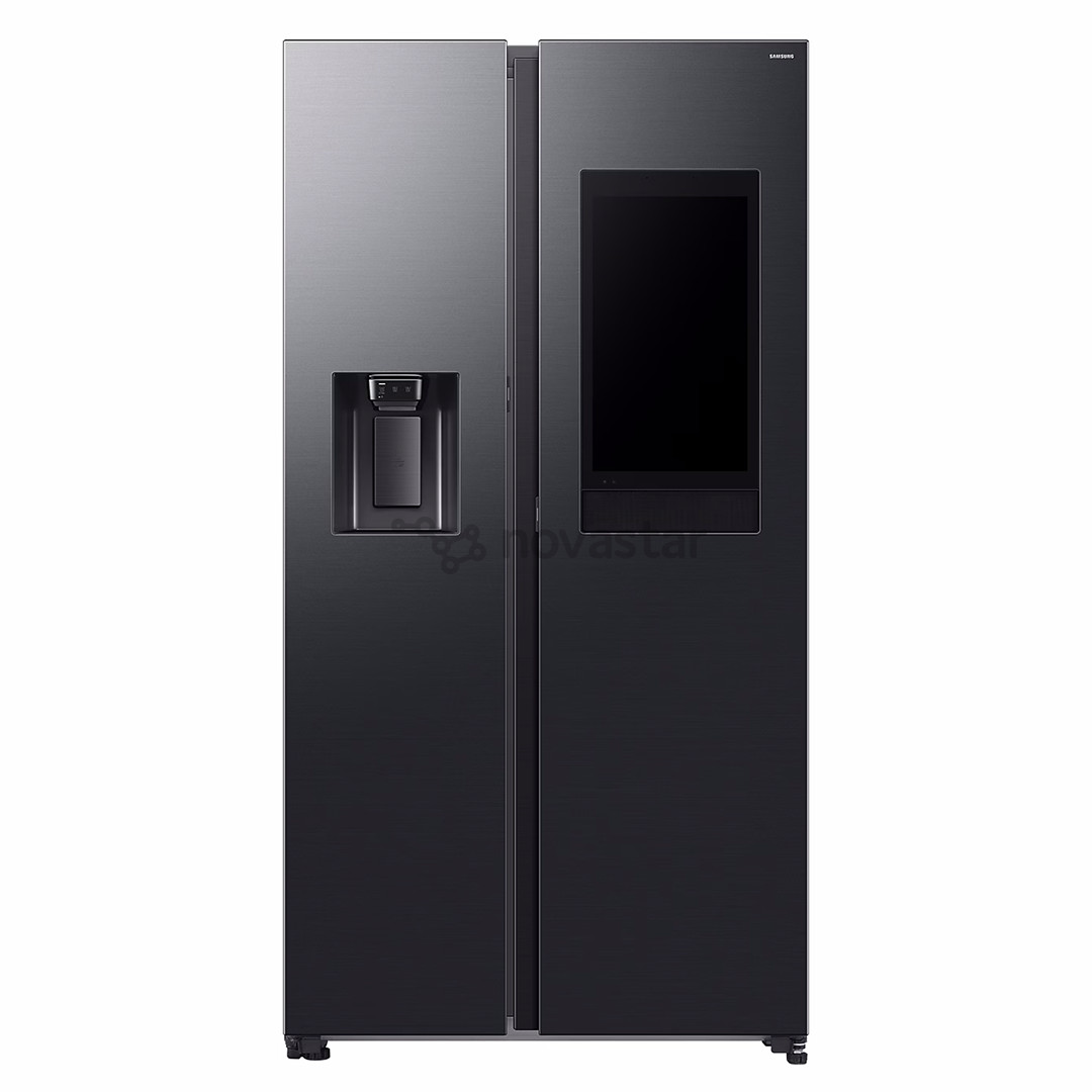 Samsung Bespoke AI Family Hub+, Twin Cooling Plus™, 614 л, высота 179 см, черный - SBS-холодильник