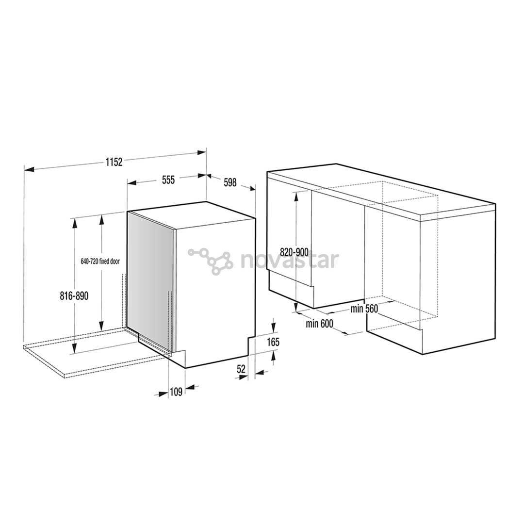 Hisense, 16 komplektų talpa - Įmontuojama indaplovė
