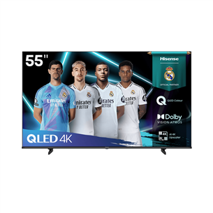 Hisense E7Q, 55'', 4K UHD, QLED, black - TV 55E7Q