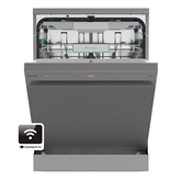 Hisense, 16 place settings, width 60 cm, grey - Free standing dishwasher