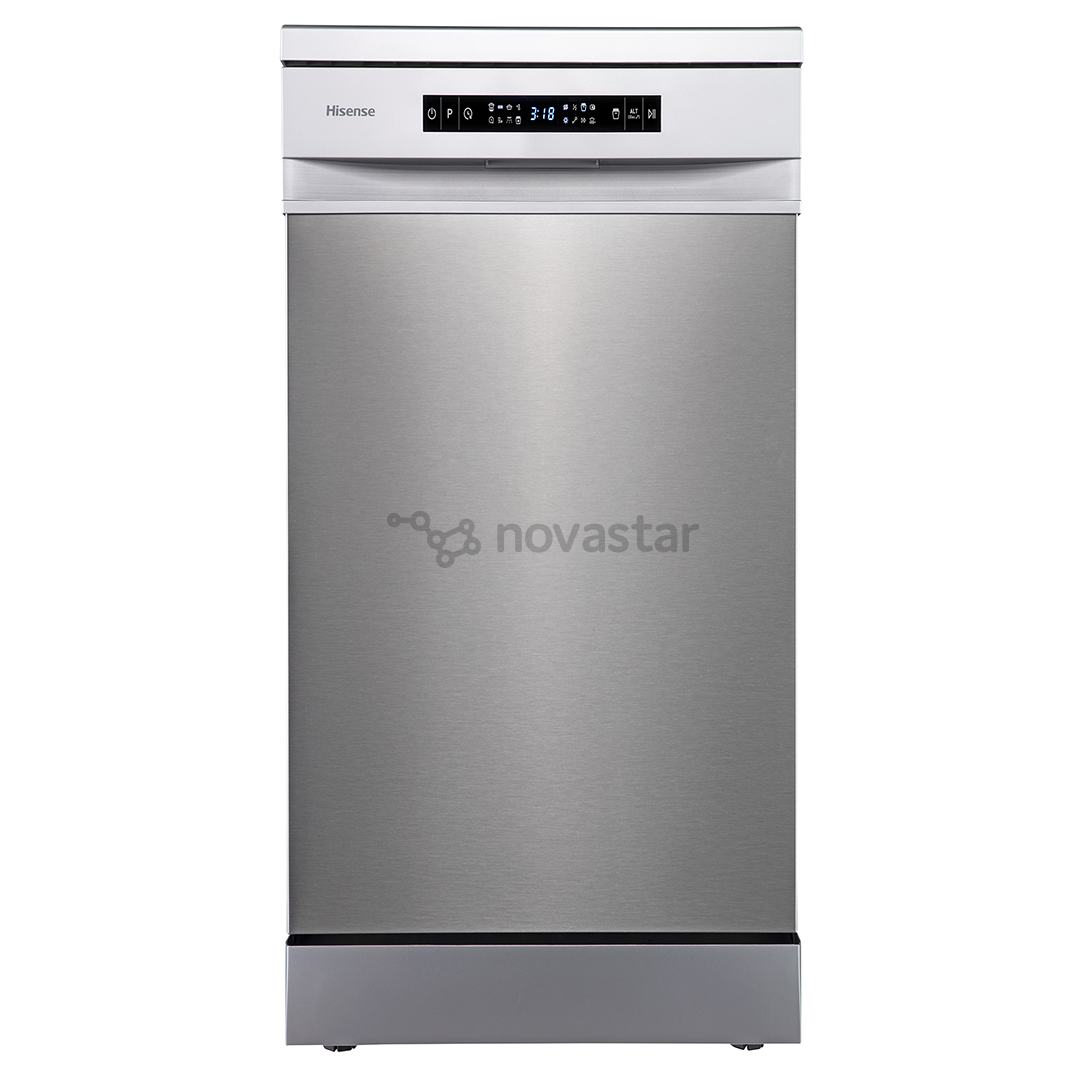Hisense, 10 place settings, width 44.8 cm, grey - Free standing dishwasher