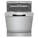 Hisense, 16 place settings, width 60 cm, grey - Free standing dishwasher