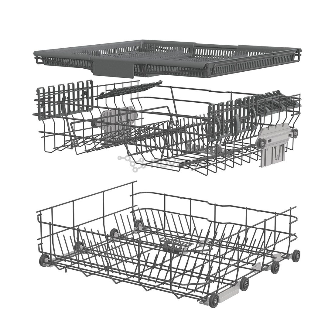 Hisense, 16 комплектов посуды, ширина 60 см, серый - Отдельностоящая посудомоечная машина
