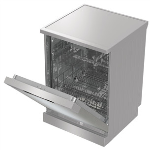 Hisense, 16 комплектов посуды, ширина 60 см, серый - Отдельностоящая посудомоечная машина