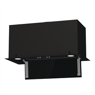 Hisense, 650 m³/val., plotis 60 cm, juodas - Įmontuojamas gartraukis