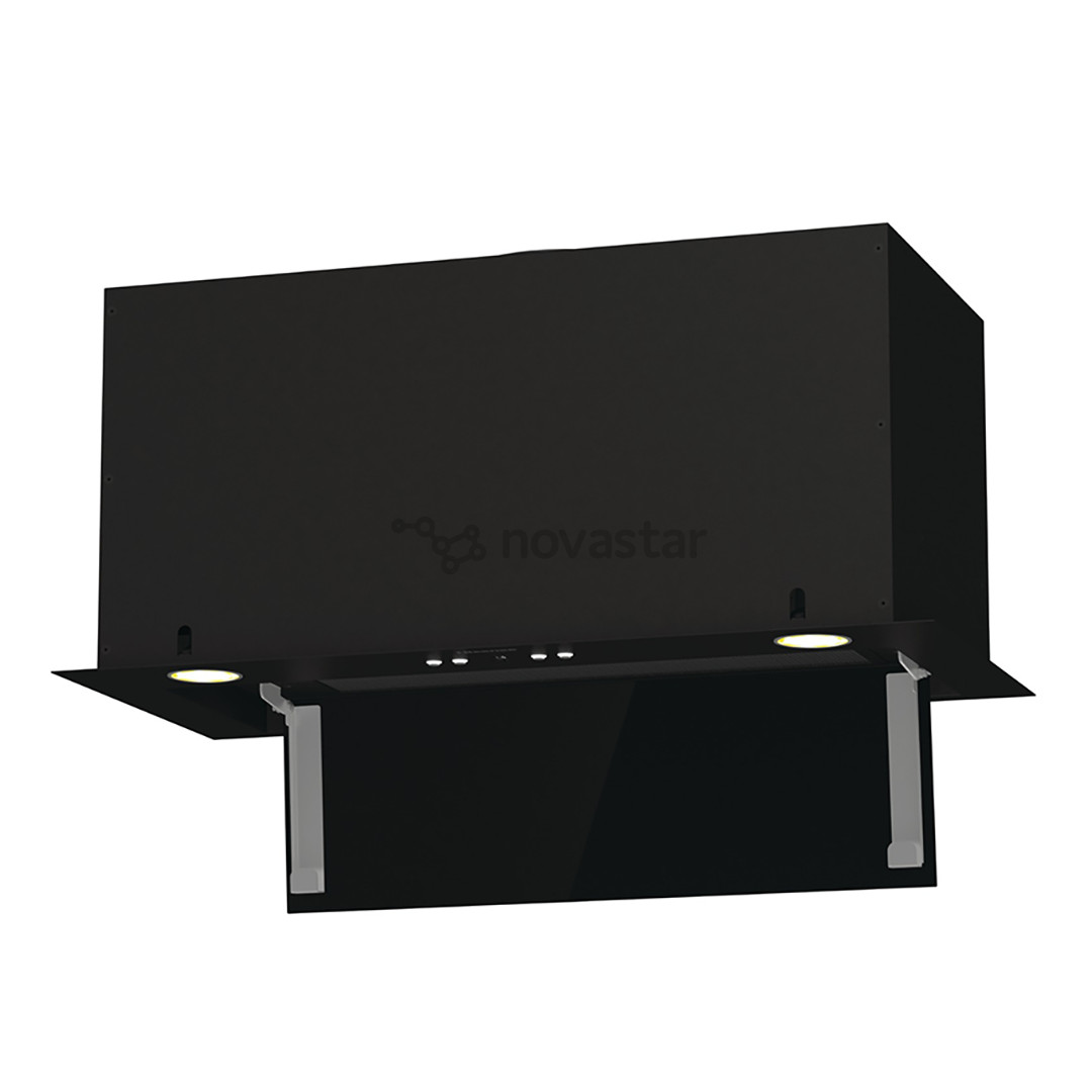 Hisense, 650 m³/val., plotis 60 cm, juodas - Įmontuojamas gartraukis