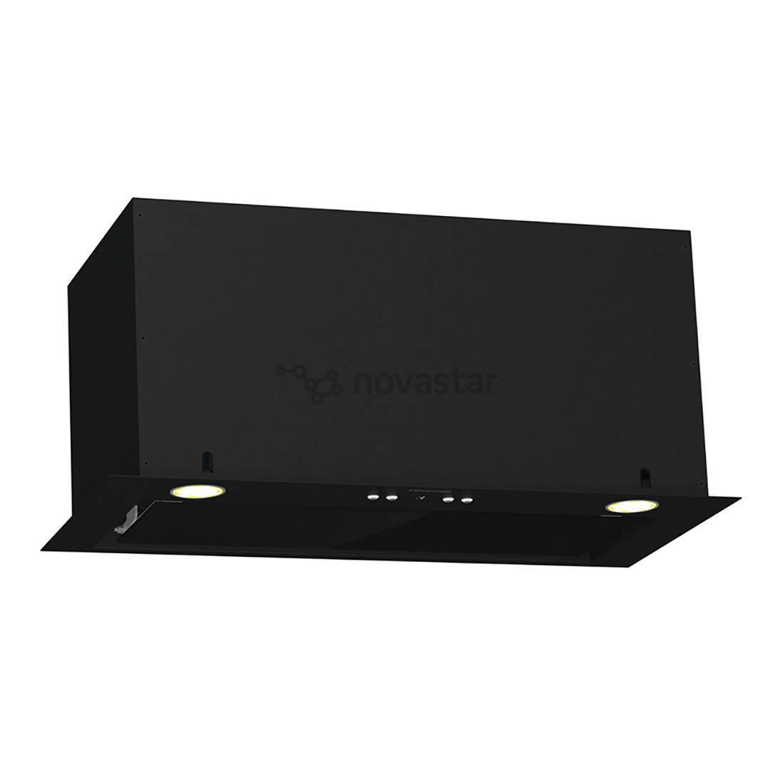 Hisense, 650 m³/val., plotis 60 cm, juodas - Įmontuojamas gartraukis