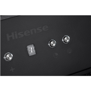 Hisense, 650 m³/val., plotis 60 cm, juodas - Įmontuojamas gartraukis