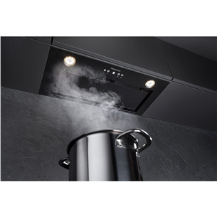 Hisense, 650 m³/val., plotis 60 cm, juodas - Įmontuojamas gartraukis