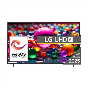 LG UHD AI UA75, 65'', 4K UHD, LED LCD, juodas - Televizorius