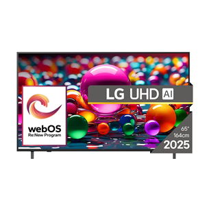 LG UHD AI UA75, 65'', 4K UHD, LED LCD, juodas - Televizorius 65UA75003LA.AEU
