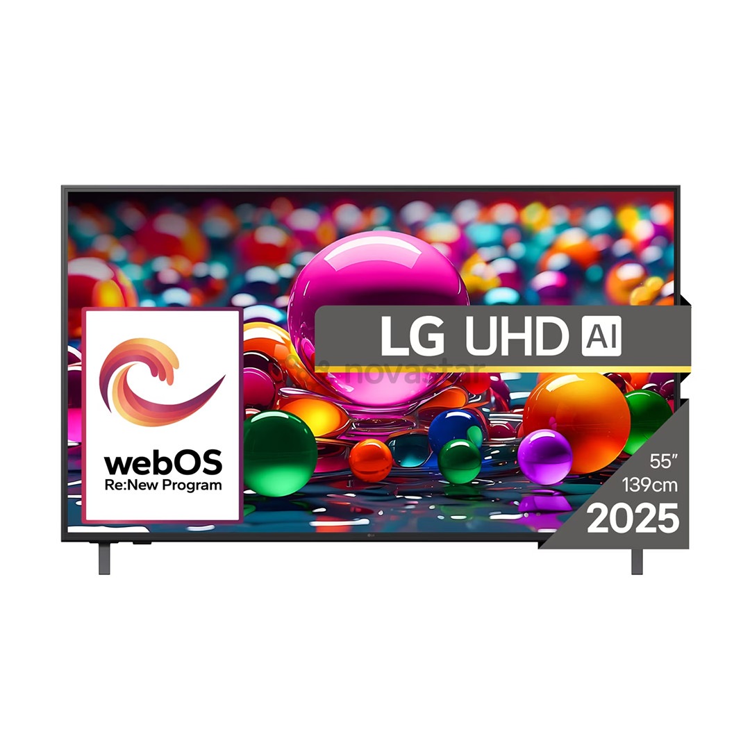 LG UHD AI UA75, 55'', 4K UHD, LED LCD, juodas - Televizorius