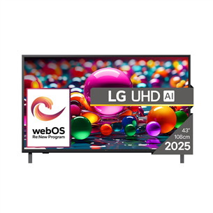 LG UHD AI UA75, 43'', 4K UHD, LED LCD, черный - Телевизор 43UA75003LA.AEU