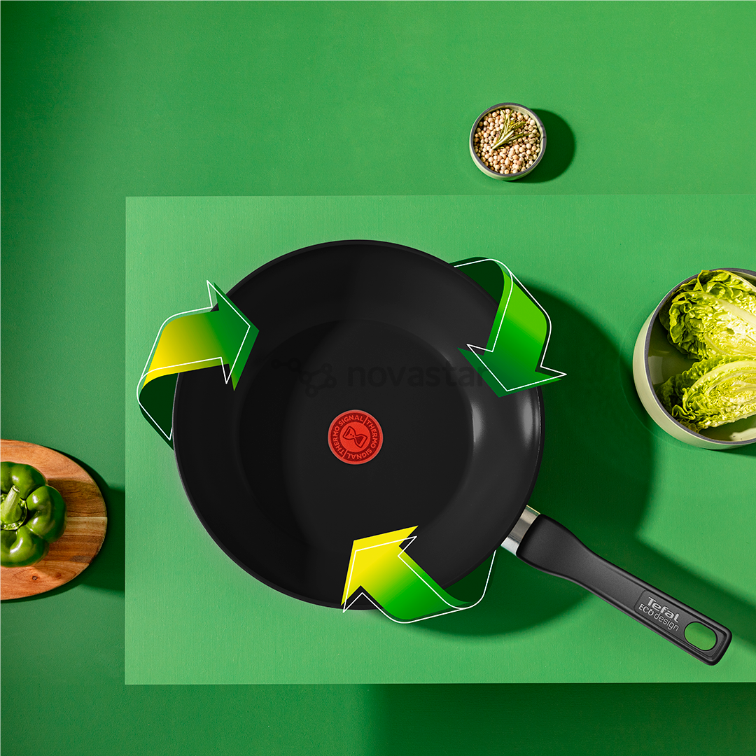 Tefal Renew, 28 cm, black - Wok pan