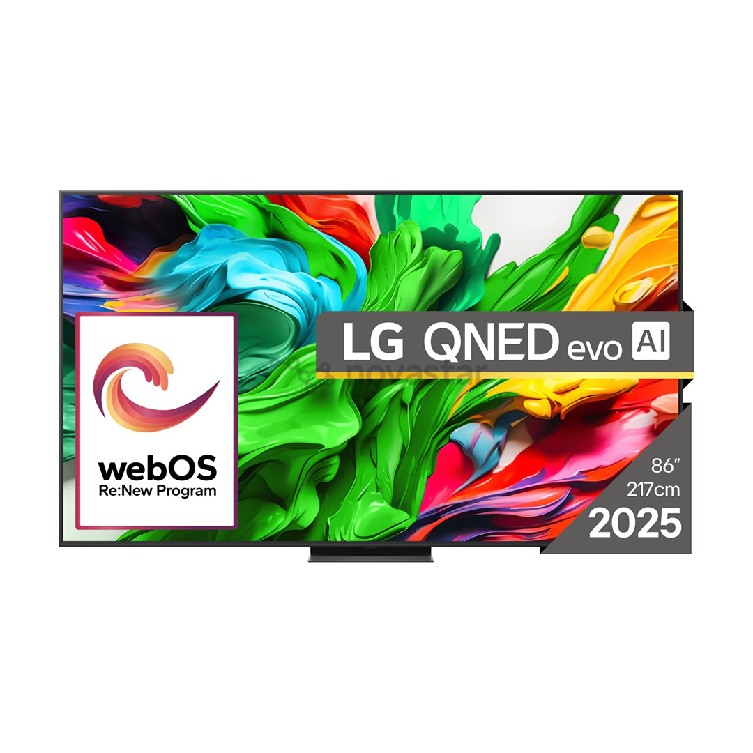 LG QNED86 evo AI, 86'', 4K UHD, QNED, Mini LED, juodas - Televizorius