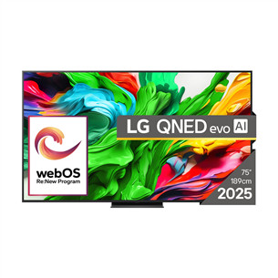LG QNED86 evo AI, 75'', 4K UHD, QNED, Mini LED, черный - Телевизор 75QNED86A3A.AEU