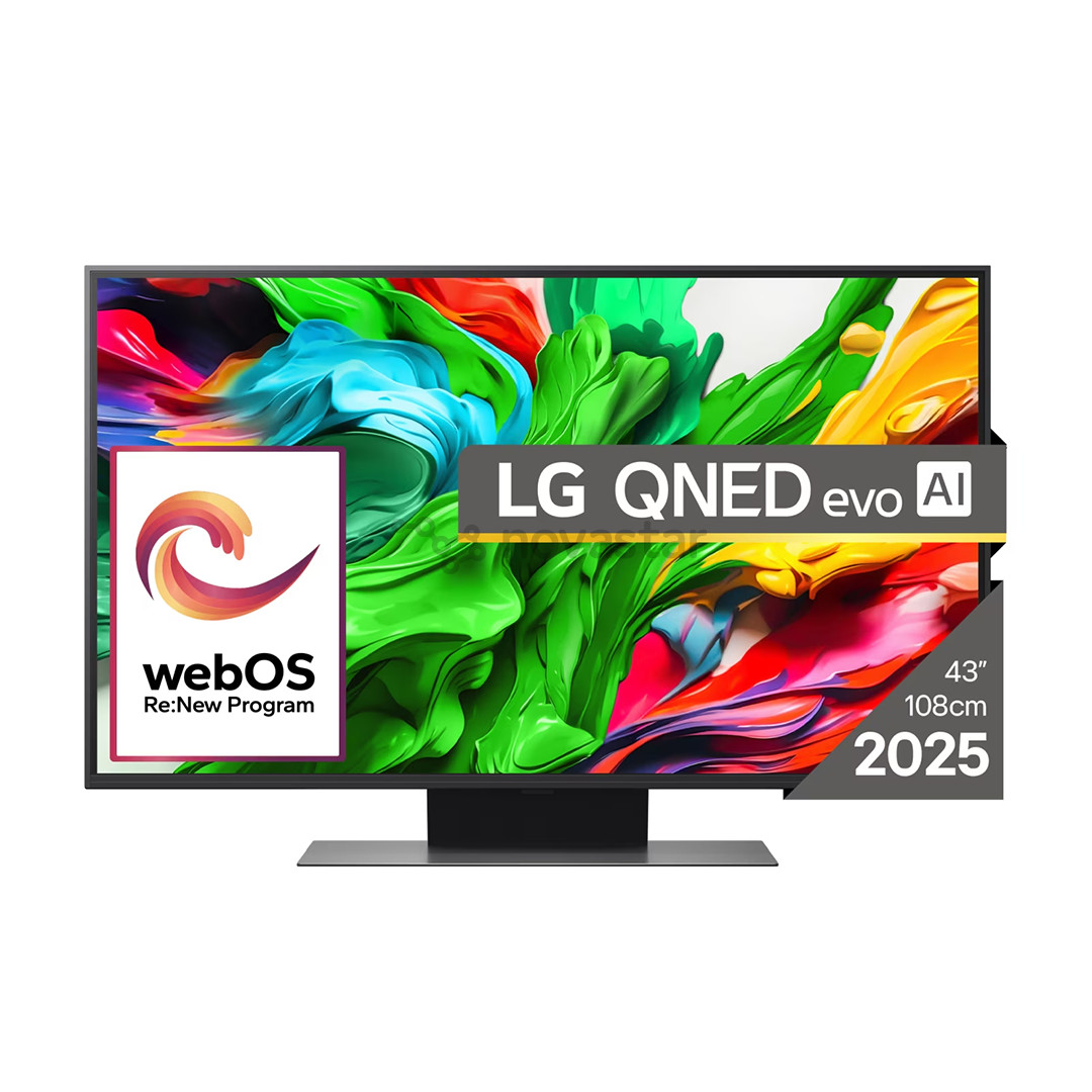 LG QNED86 evo AI, 43'', 4K UHD, QNED, Mini LED, черный - Телевизор