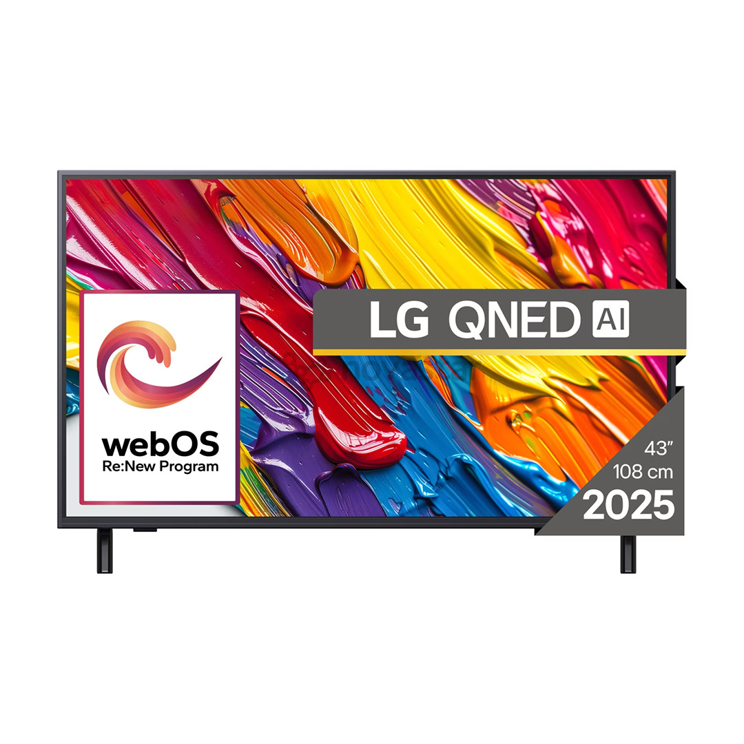 LG QNED82 AI, 43'', 4K UHD, QNED, black - TV